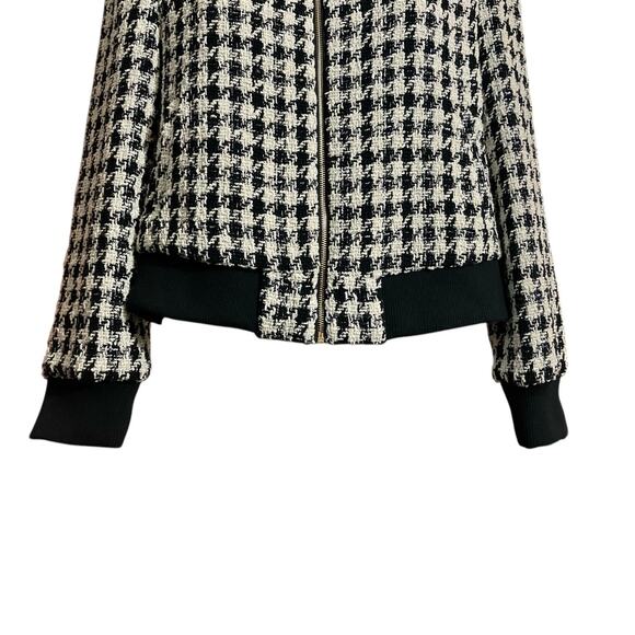 Generation Love Women's Blk/Cream Logan Metallic Sparkle Zip Dressy Jacket SZ L - Picture 10 of 10